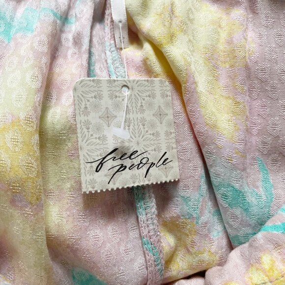 NEW Free People Light Combo Wisteria Floral Open Back Sleeveless Maxi Dress - Picture 7 of 9